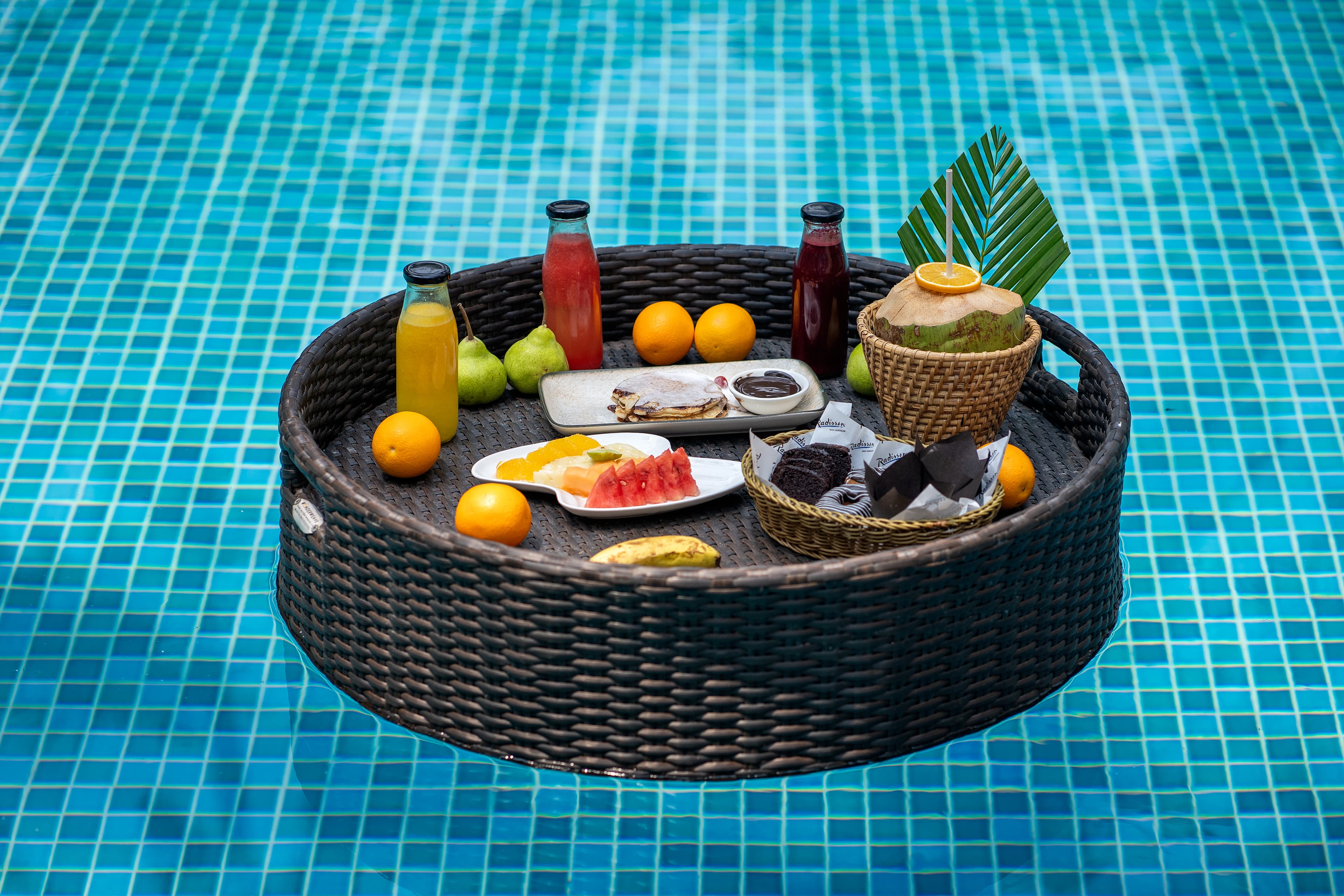 Pool breakfast hospitality creative
